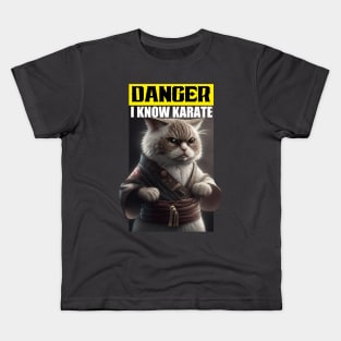 Cute kitten with Karate ( cute kitten) Kids T-Shirt